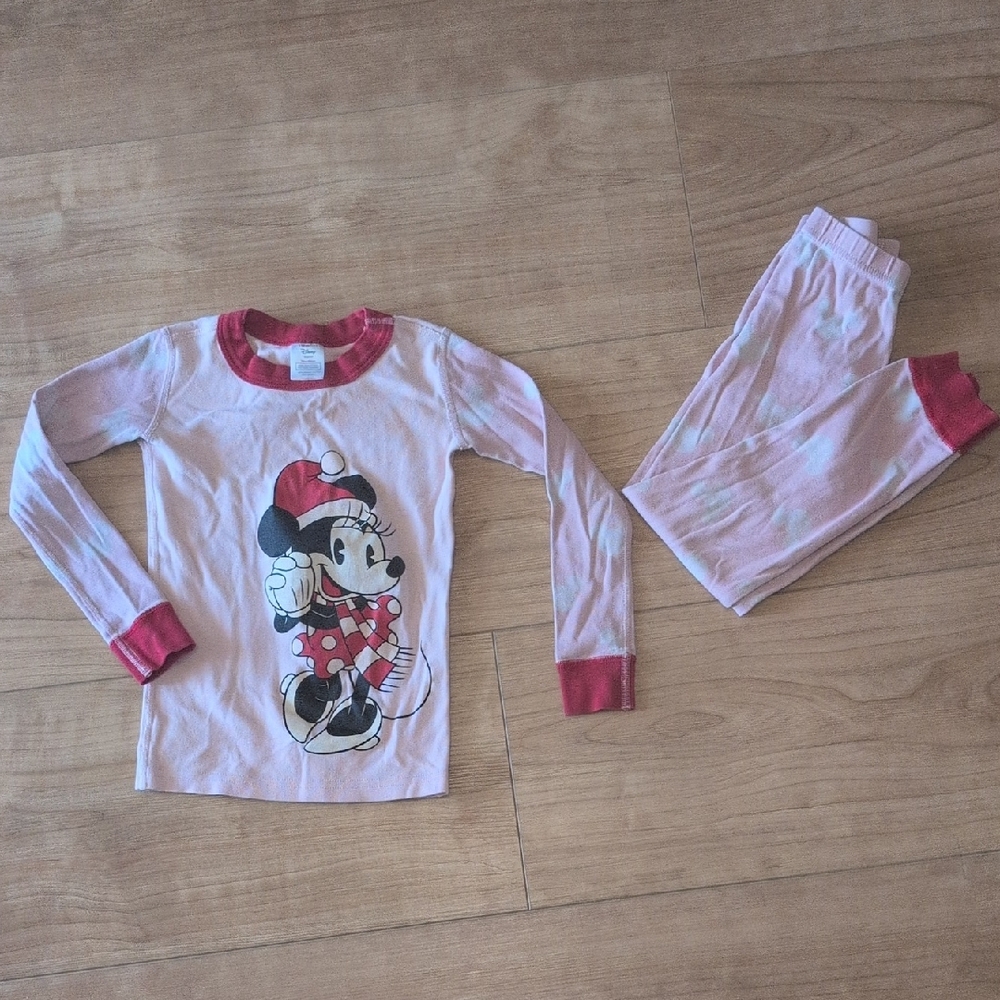 HA Disney Santa Minnie Mouse Pajamas Sz 5